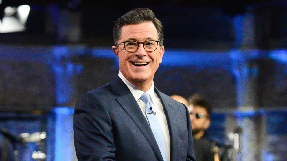 Stephen Colbert is pictured on "The Late Show with Stephen Colbert," Aug. 3, 2017. 