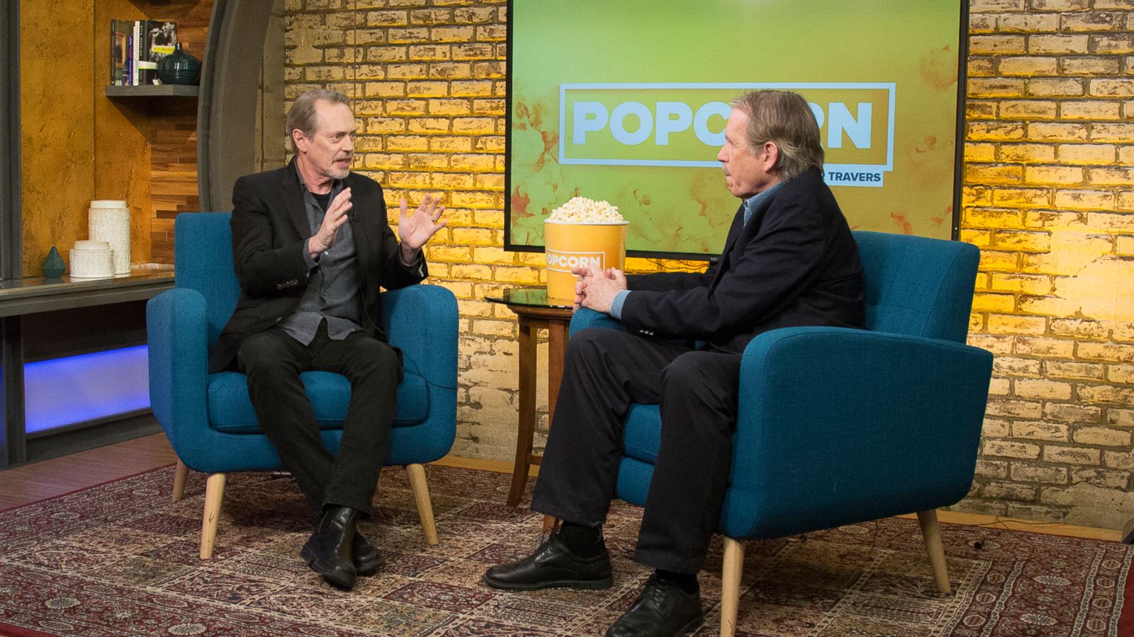 PHOTO: Steve Buscemi appears on "Popcorn with Peter Travers" at ABC News Studios in New York City, Feb. 28, 2018.