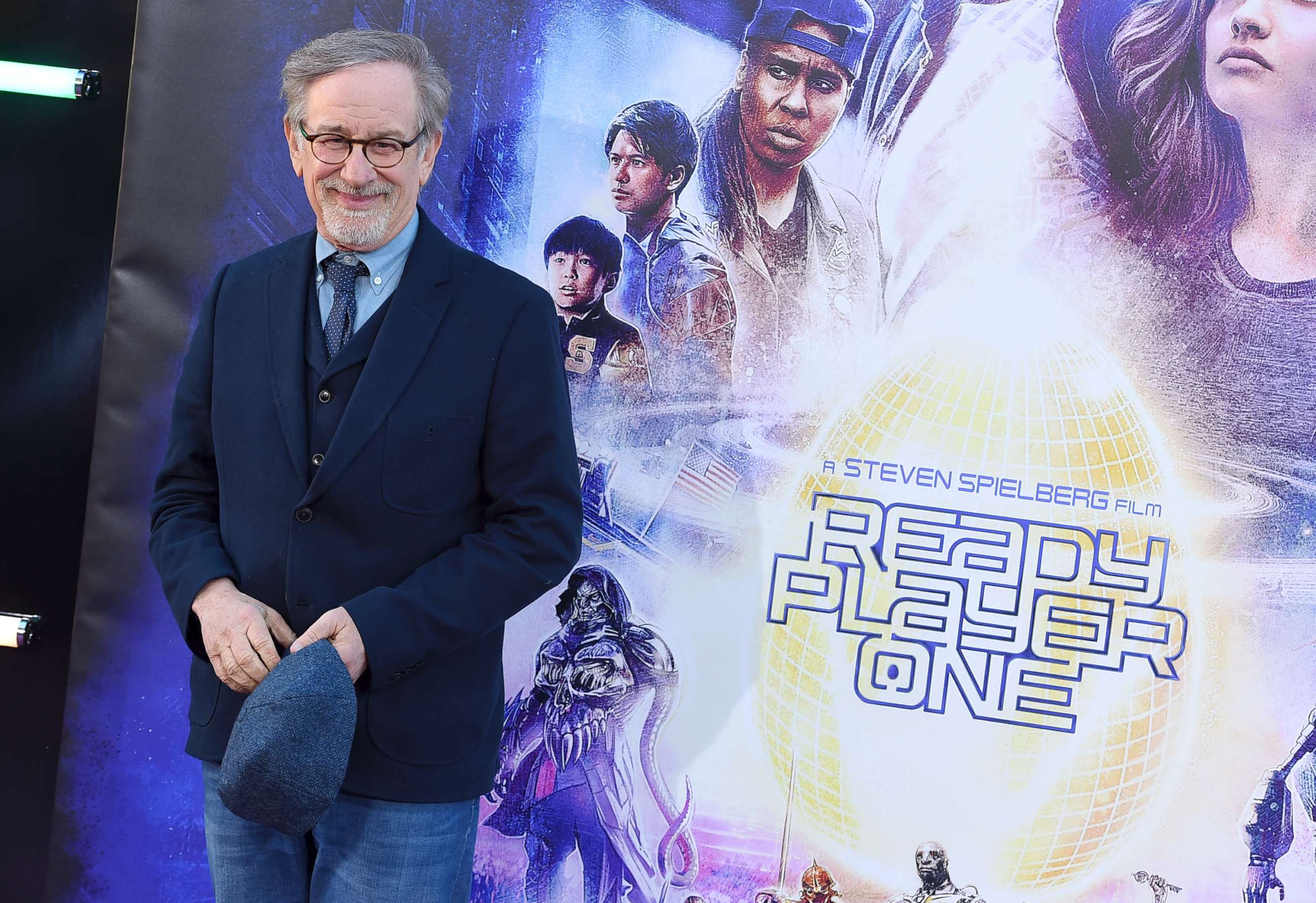 PHOTO: Steven Spielberg arrives at the world premiere of "Ready Player One" at the Dolby Theatre, March 26, 2018, in Los Angeles.