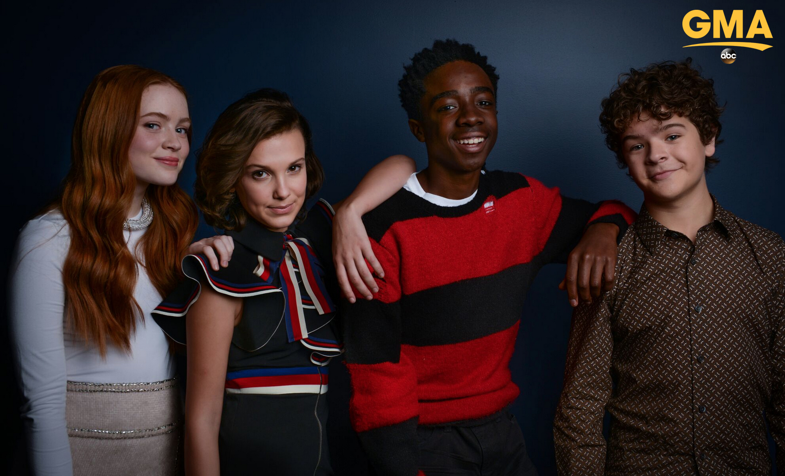 PHOTO: The cast of the hit Netflix show "Stranger Things" visited the "GMA" studio on Halloween 2017.