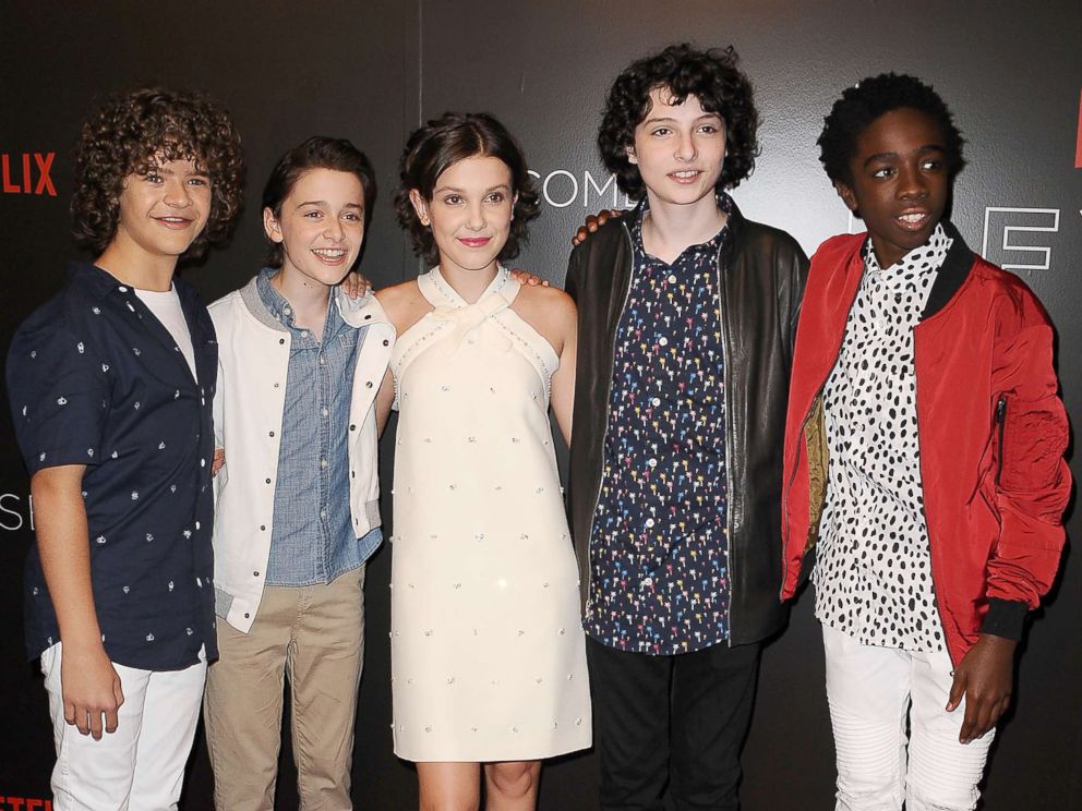 PHOTO: Gaten Matarazzo, Noah Schnapp, Millie Bobby Brown, Finn Wolfhard and Caleb McLaughlin attend the "Stranger Things" FYC event on June 6, 2017, in Beverly Hills, Calif. 