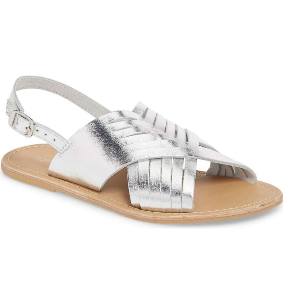 PHOTO: Step out in these breathable woven sandals that boost any outfit with a little shimmer.