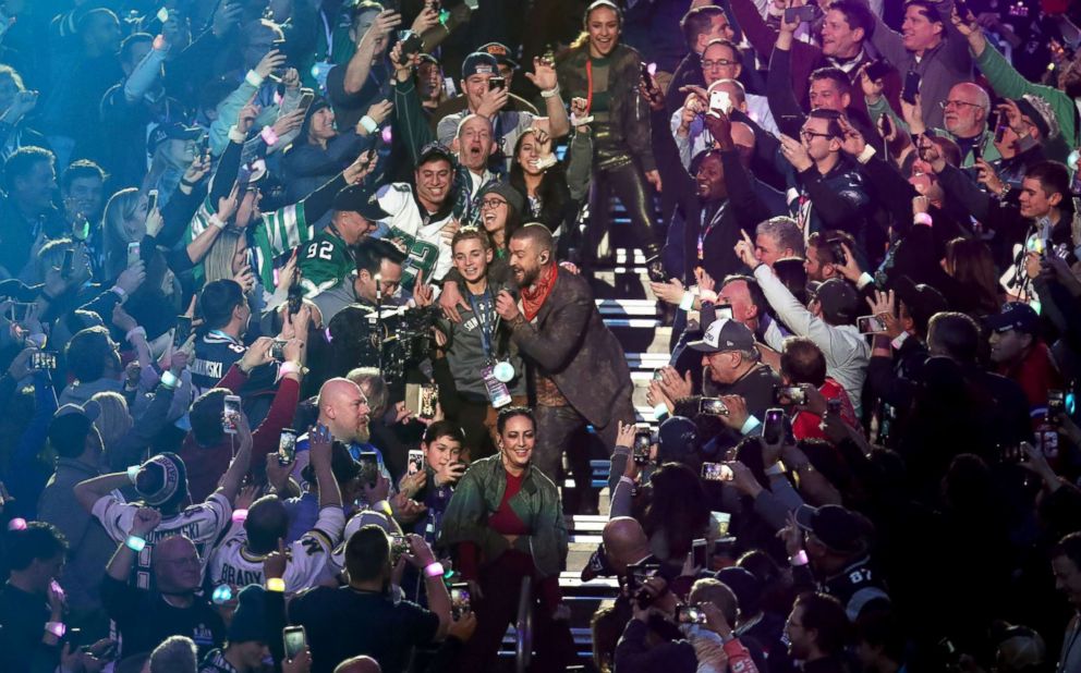 PHOTO: Recording artist Justin Timberlake performs during the Pepsi Super Bowl LII Halftime Show at U.S. Bank Stadium, Feb. 4, 2018 in Minneapolis, Minn. 