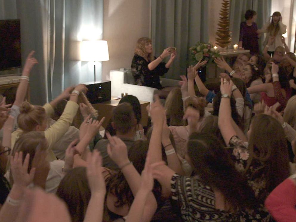 PHOTO: Fans picked by Taylor Swift were invited to listen to Reputation with Swift ahead of the albums official release.