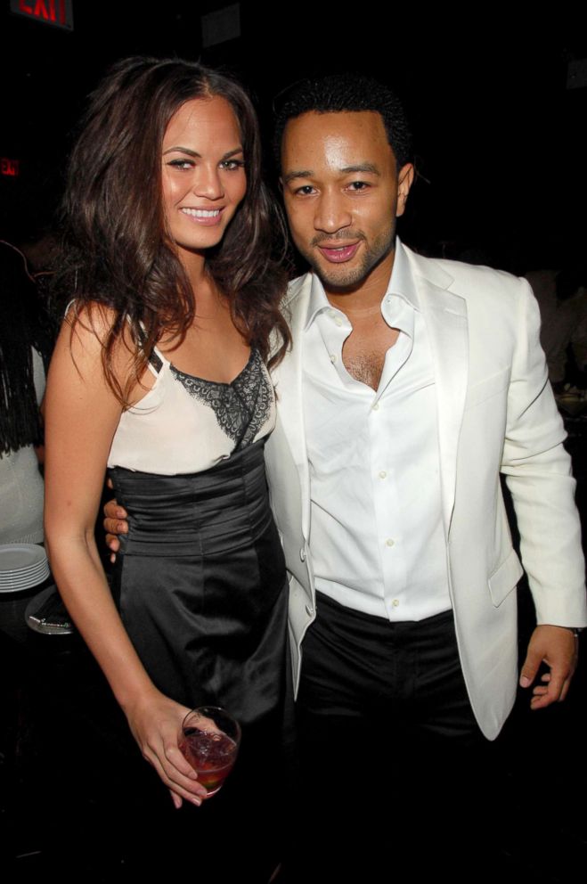 PHOTO: Chrissy Teigen and John Legend at Merkato 55, Dec. 28, 2007, in New York City. 