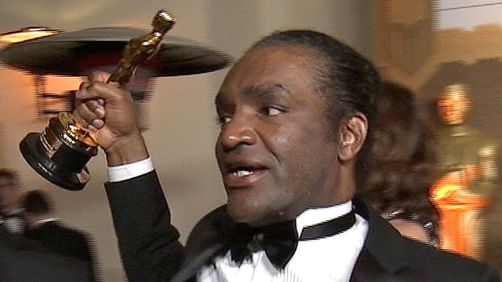 PHOTO: Terry Bryant, the man accused of stealing Frances McDormand's best actress Oscar at the lavish Governor's Ball party, is seen with the statuette in this still image from Reuters video in Hollywood, Calif., March 4, 2018.