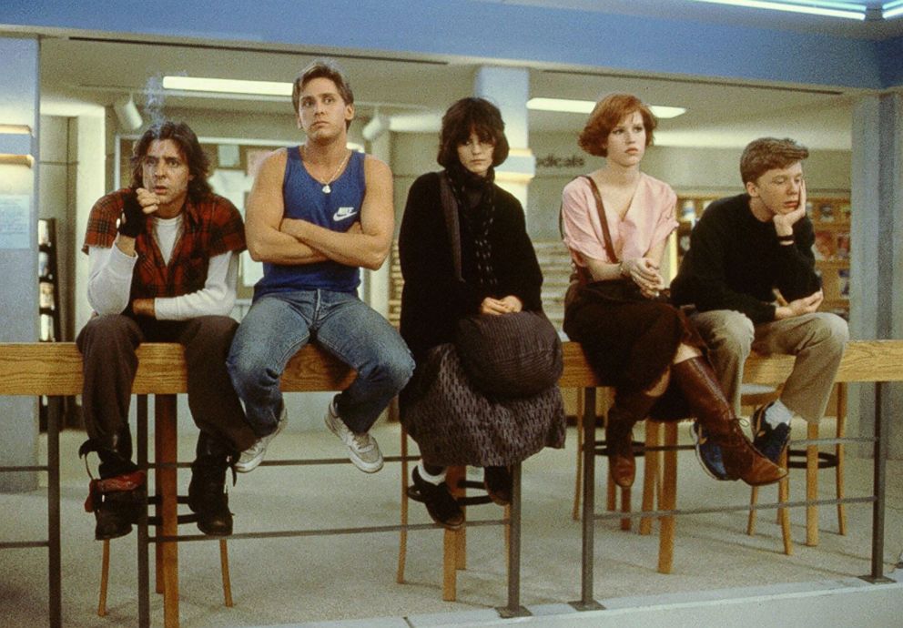 PHOTO: Molly Ringwald, Emilio Estevez, Judd Nelson, Ally Sheedy and Anthony Michael Hall in 'The Breakfast Club,' 1985.