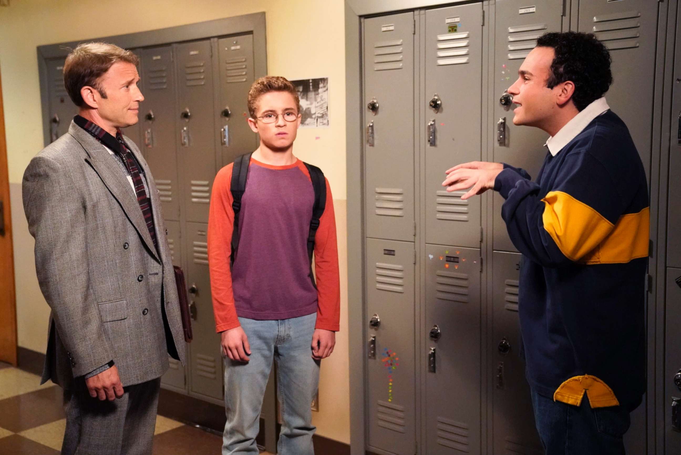 PHOTO: Ilan Mitchell-Smith, Sean Giambrone and Troy Gentile appear on the season premiere of "The Goldbergs" on Sept. 27, 2017.