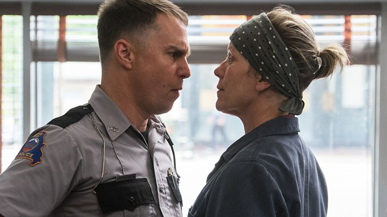 PHOTO: Sam Rockwell and Frances McDormand in Three Billboards Outside Ebbing, Missouri (2017).