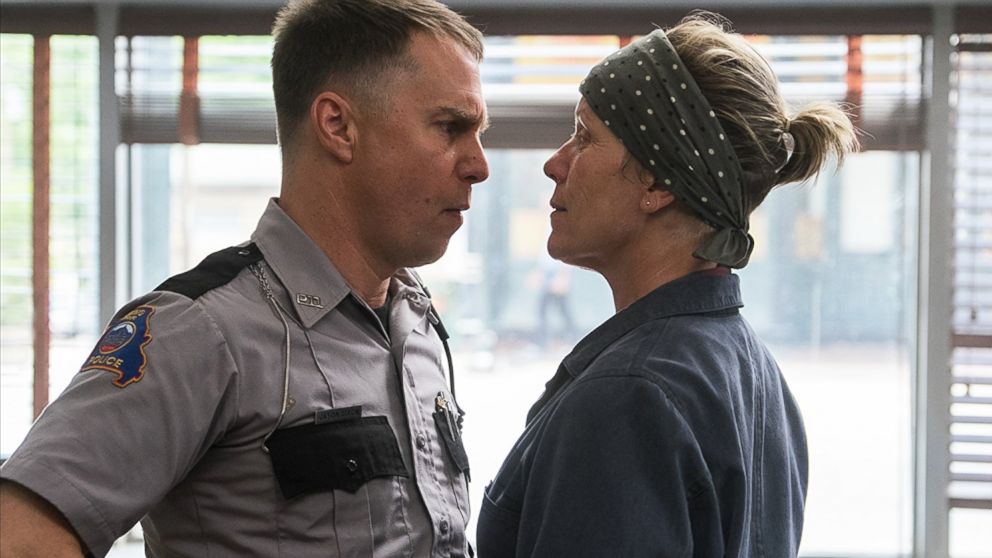 PHOTO: Sam Rockwell and Frances McDormand in "Three Billboards Outside Ebbing, Missouri" (2017).