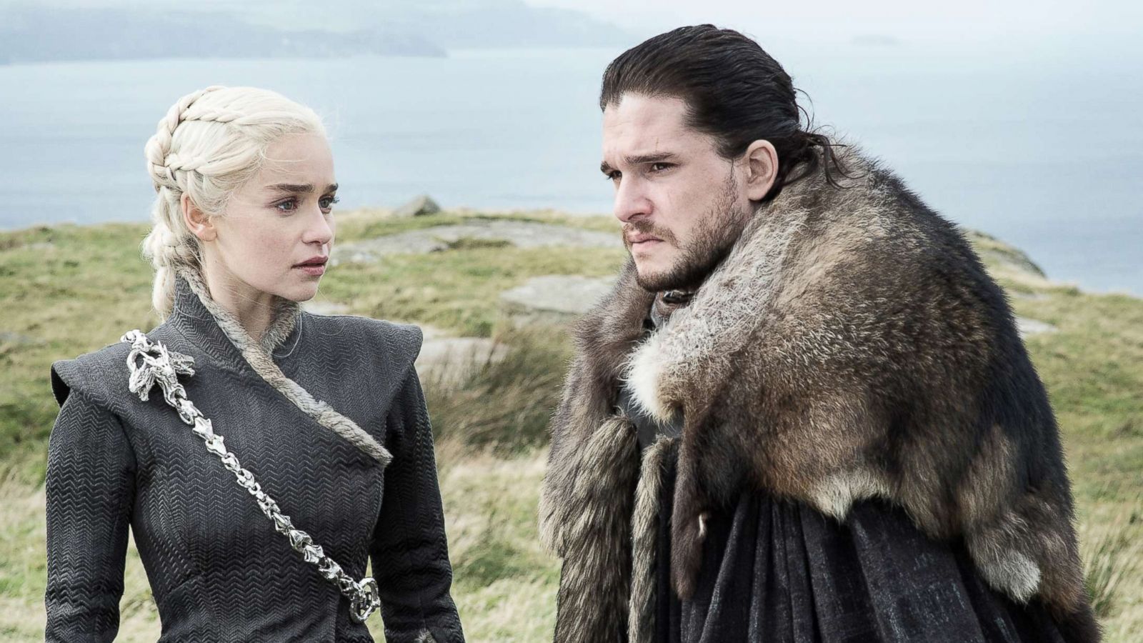 PHOTO: Emilia Clarke as Daenerys Targaryen and Kit Harington as Jon Snow appear in season 7, episode 5 of Game of Thrones, Aug. 13, 2017.