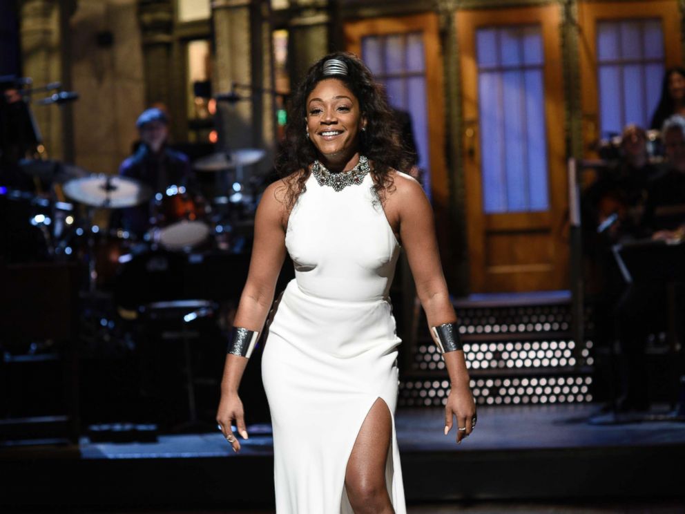 PHOTO: Host Tiffany Haddish during the Opening Monologue in Studio 8H on Saturday night Live, Nov. 11, 2017.
