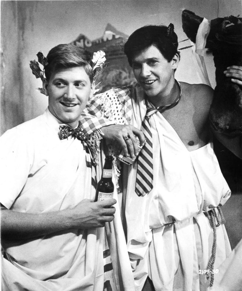 PHOTO: Actors James Widdoes and Tim Matheson are pictured on the set of the Universal Studios movie "Animal House" in 1978.