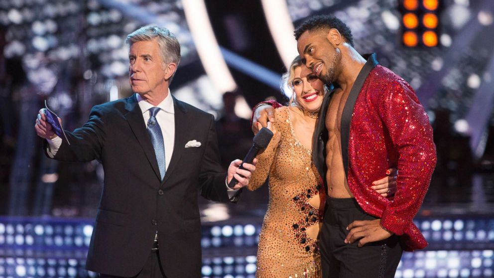 Tom Bergeron, Emma Slater and Rashad Jenning in an episode of "Dancing with the Stars," May 23, 2017.