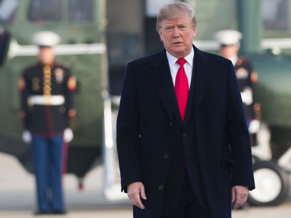PHOTO: President Donald Trump walks to Air Force One prior to departure from Andrews Air Force Base in Maryland, Dec. 4, 2017, as Trump travels to Salt Lake City, Utah.