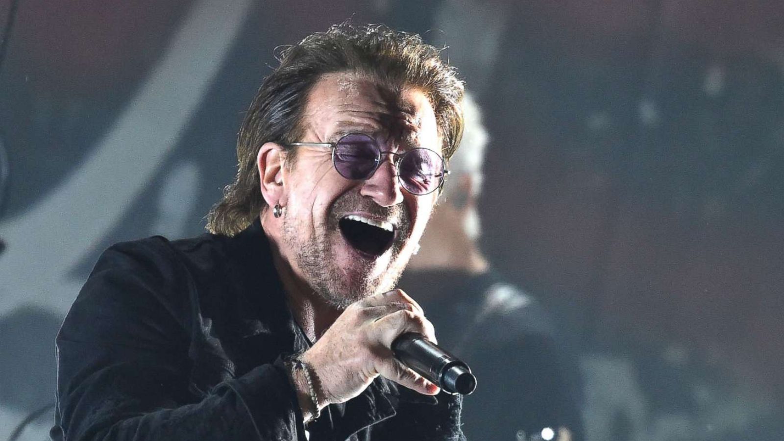 PHOTO: Bono from U2 in concert at The Apollo Theater, June 11, 2018, in New York City.