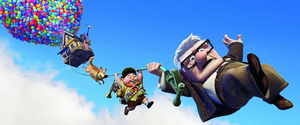 PHOTO: A house being carried away in the movie "Up," 2009.