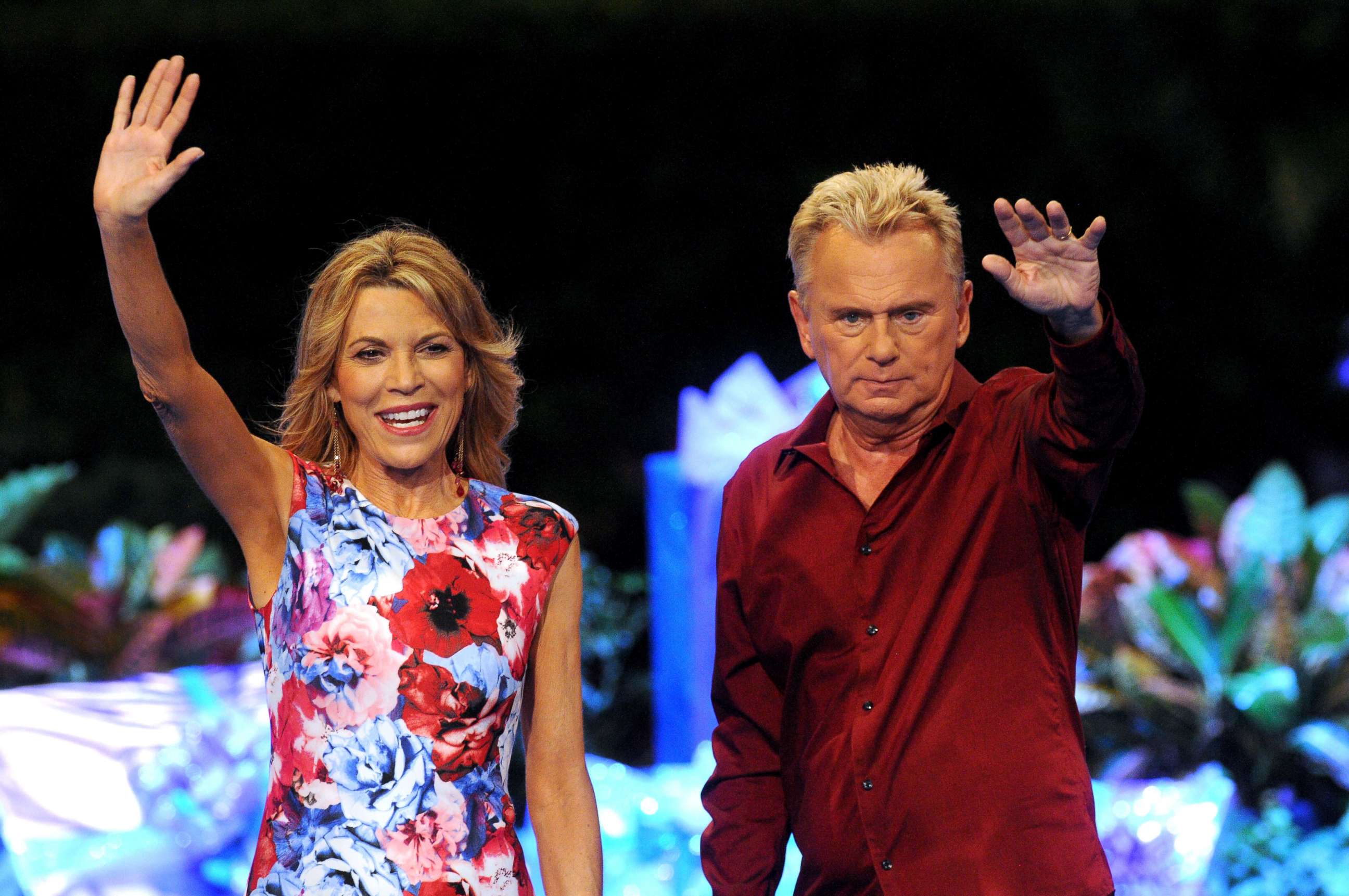 PHOTO: "Wheel of Fortune" hosts Vanna White and Pat Sajak attend a taping of the Wheel of Fortune's 35th Anniversary at Walt Disney World, Oct. 10, 2017, in Orlando, Florida.