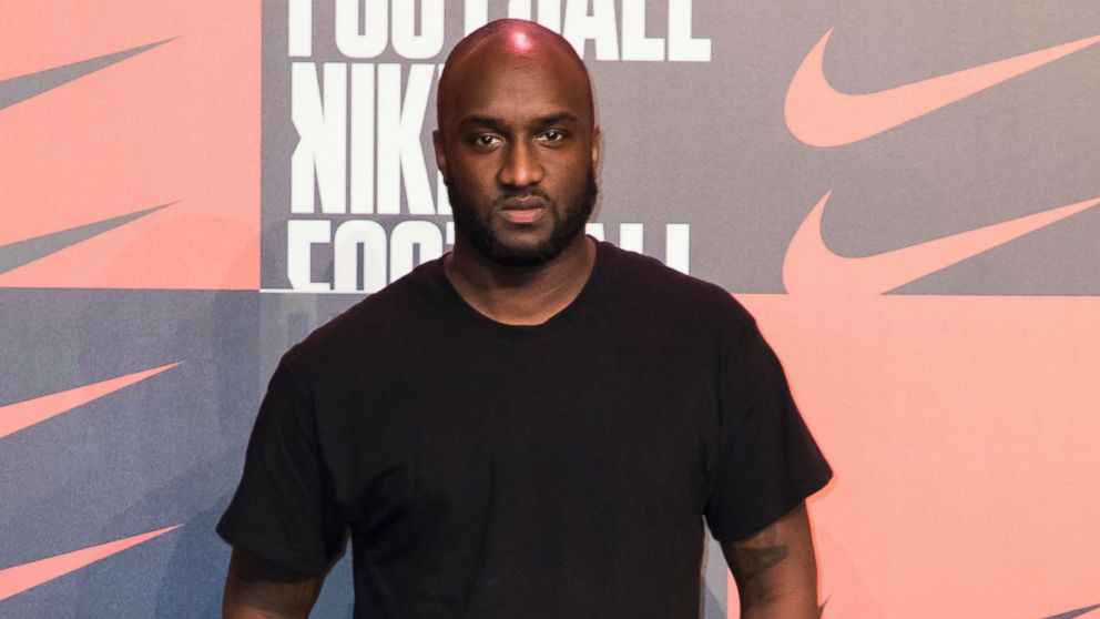 PHOTO: Virgil Abloh poses for photographers upon arrival at the Nike Celebrates The Beautiful Game event, in London, Feb.7, 2018.