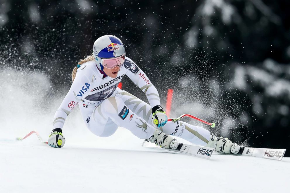 PHOTO: Lindsey Vonn of USA competes during the Audi FIS Alpine Ski World Cup Women's Downhill, Feb. 4, 2018, in Garmisch-Partenkirchen, Germany. 