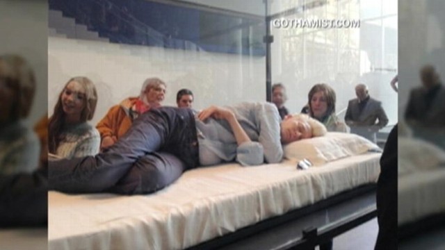 VIDEO: Tilda Swinton turns bedtime into art at New York Citys MoMA.