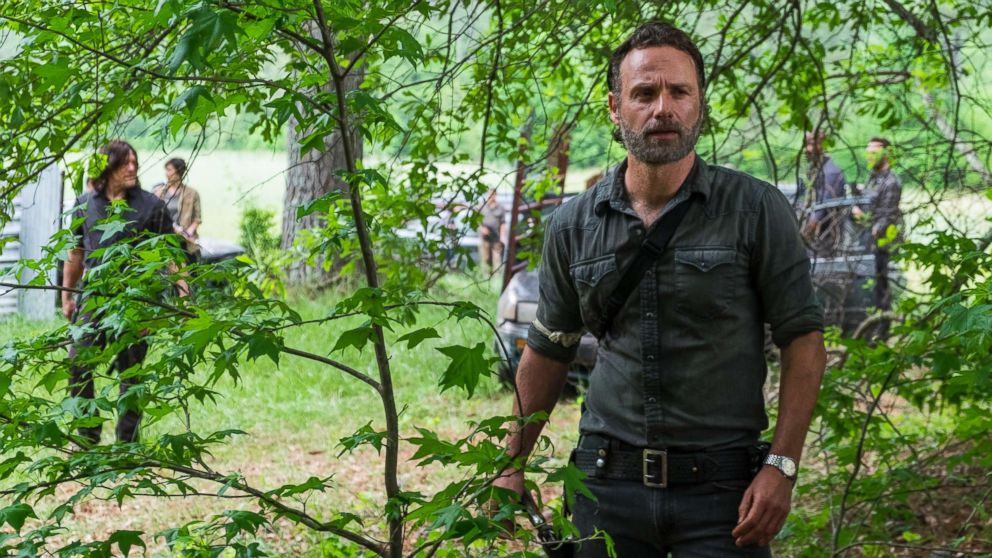 Andrew Lincoln as Rick Grimes and Norman Reedus as Daryl Dixon in aepisode of "The Walking Dead," on AMC.