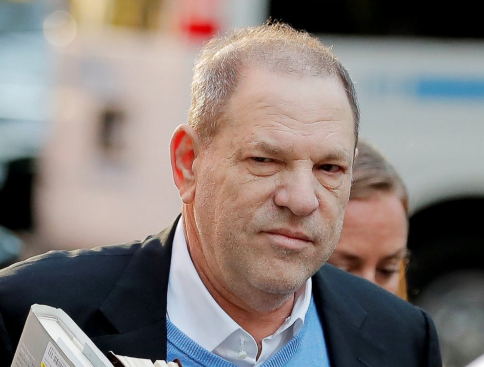 PHOTO: Film producer Harvey Weinstein arrives at the 1st Precinct in Manhattan in New York, May 25, 2018.