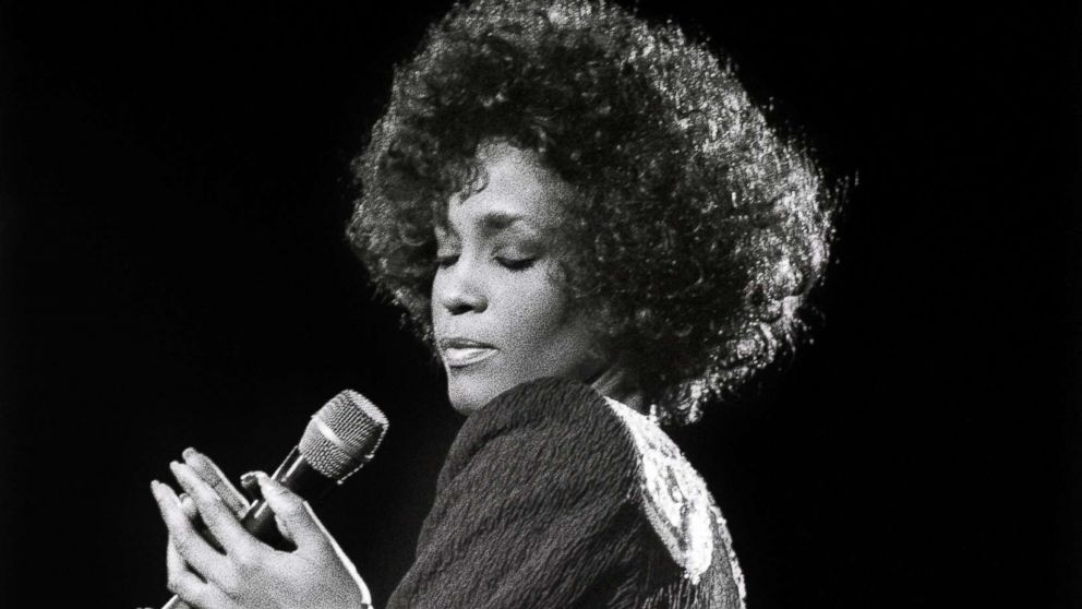 Whitney Houston performs on stage in Ahoy, Rotterdam, Netherlands, April 19, 1988.