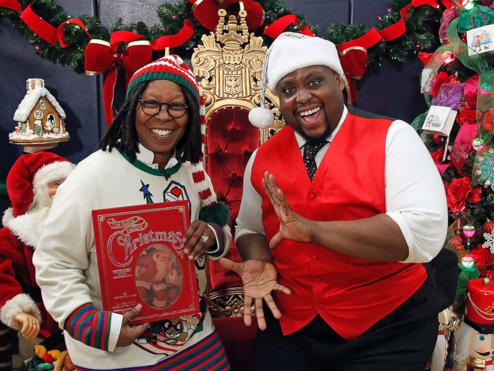 PHOTO: Whoopi Goldberg and Major Attaway, who plays Genie in Disney's "Aladdin" on Broadway, enjoyed the day with children at Mott Haven Academy.