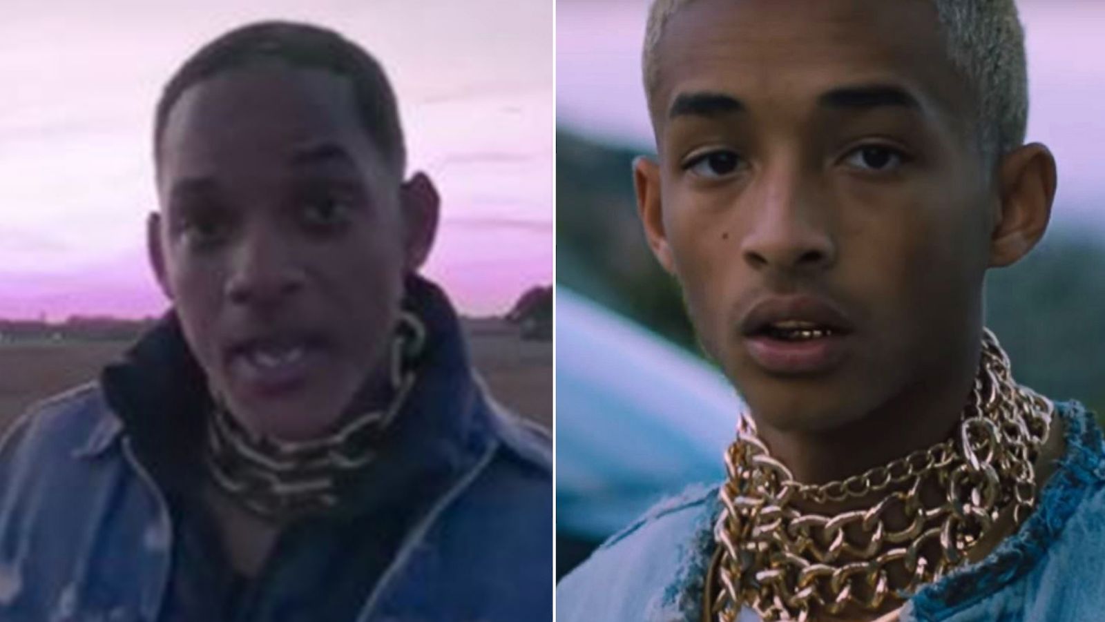 PHOTO: Will Smith in his parody of his son, Jaden's, music video posted to Instagram Feb 6, 2018. Jaden Smith in his "Icon" music video.