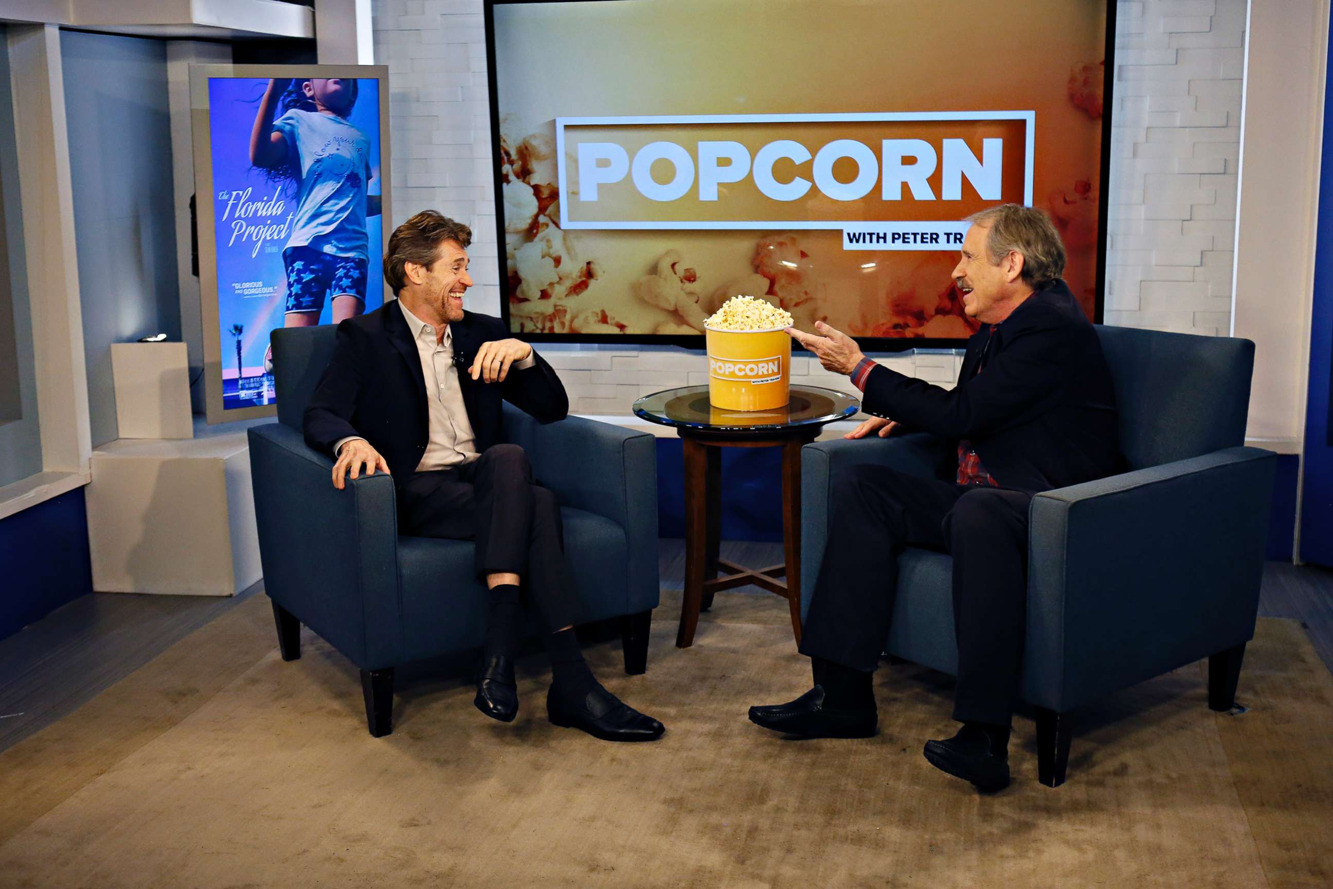 PHOTO: Willem Dafoe appears on "Popcorn with Peter Travers" at ABC News studios, Oct. 02, 2017, in New York City.