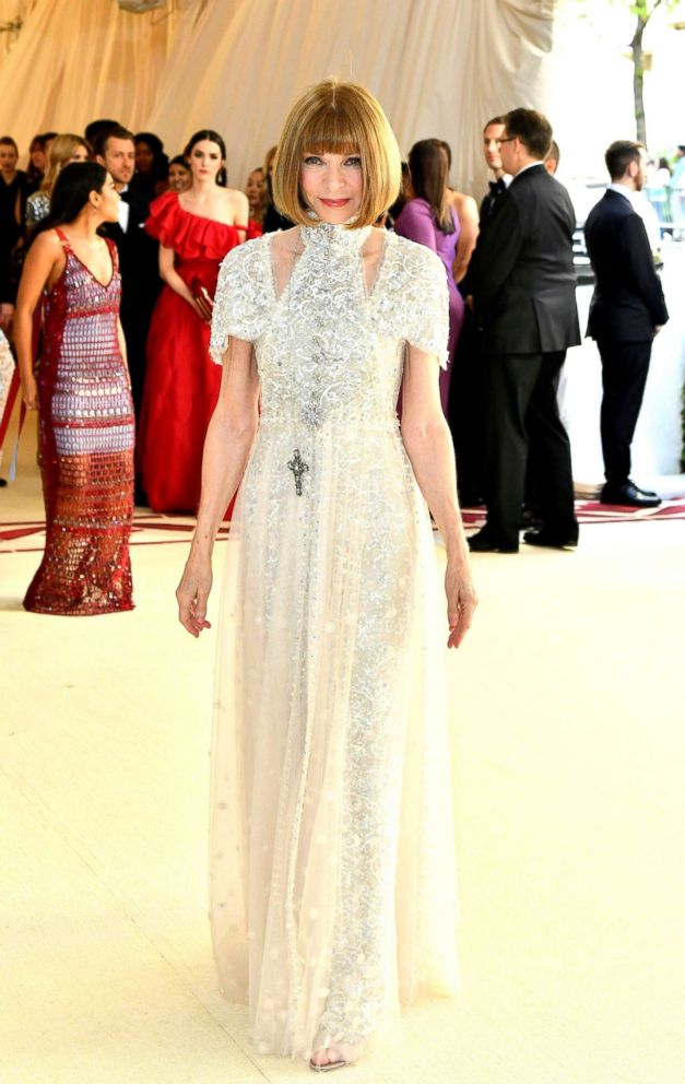 PHOTO: Anna Wintour Vogue Editor-in-Chief arrives for the 2018 Met Gala, May 7, 2018, at the Metropolitan Museum of Art, New York.