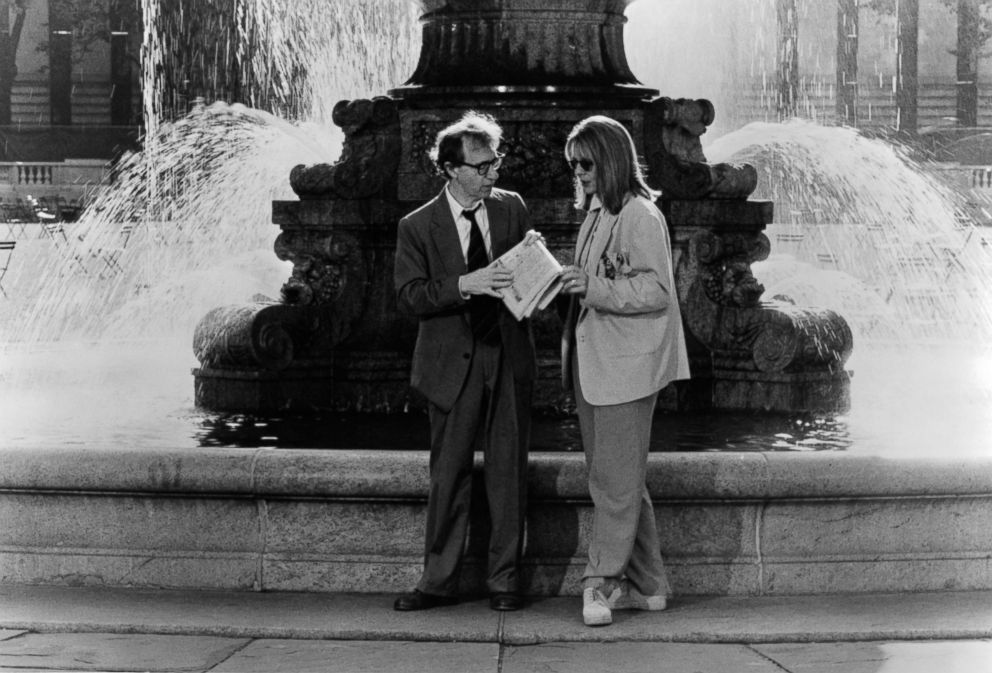 PHOTO: Woody Allen and Diane Keaton meet up in a scene from the film "Manhattan Murder Mystery," 1993.