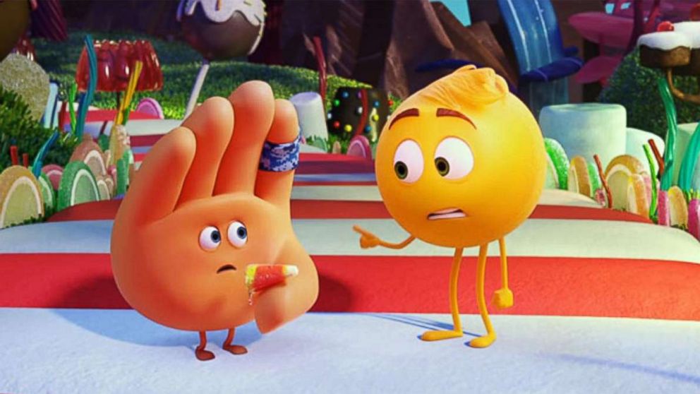 PHOTO: James Corden and T.J. Miller in 'The Emoji Movie.'