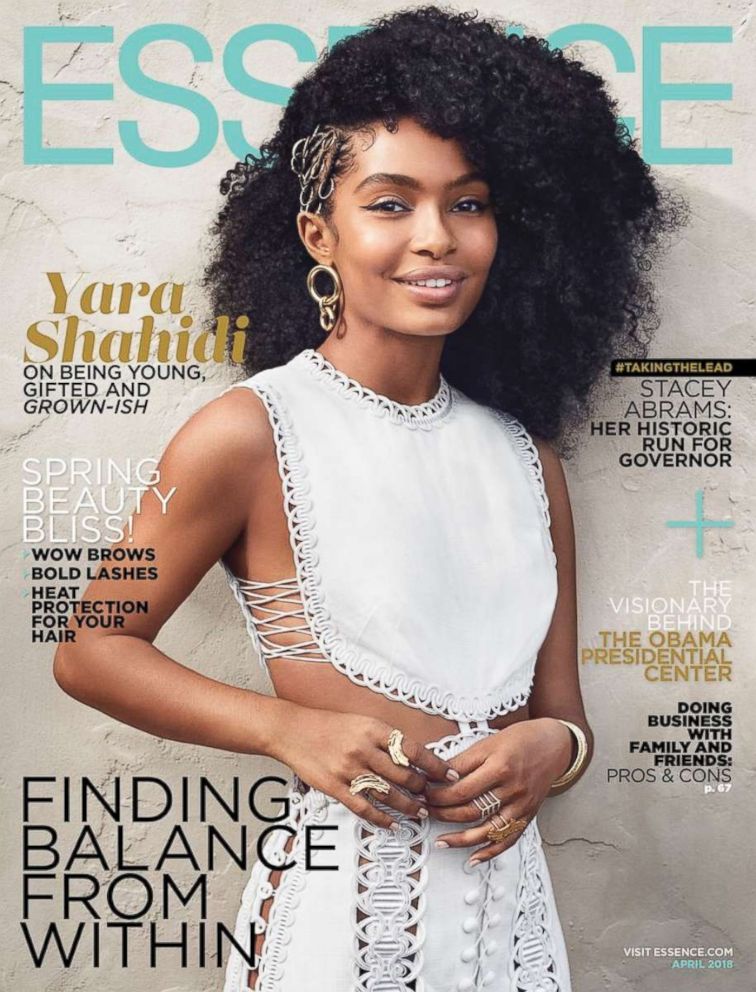 PHOTO: Yara Shahidi appears on the cover of Essence Magazine, April 2018. 