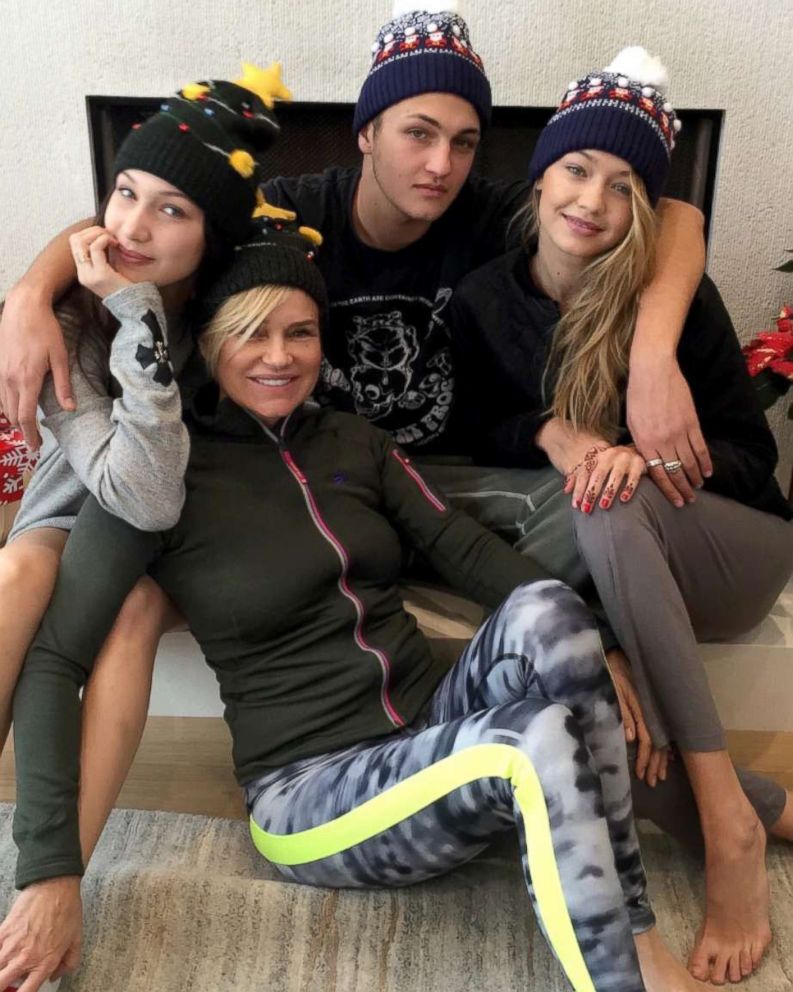 PHOTO: "Real Housewives of Beverly Hills" star Yolanda Hadid and her children Gigi, Bella and Anwar Hadid pose together in this family photo.