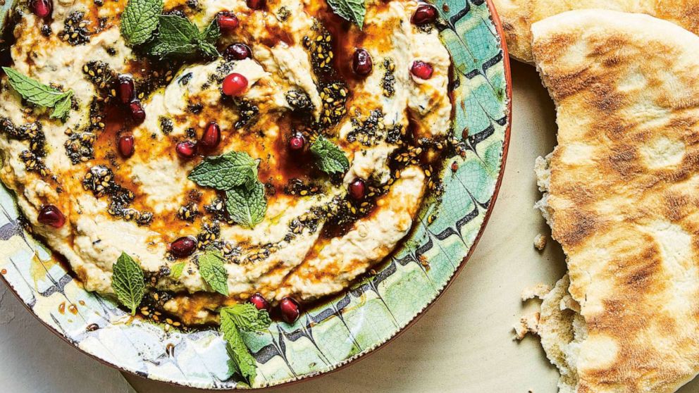 PHOTO: Baba Ghanoush with Za’atar, Pomegranate, and Mint