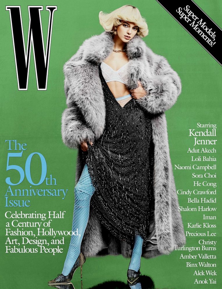 PHOTO: W Magazine is celebrating 50 years with 17 iconic covers featuring top supermodels including Naomi Campbell, Kendall Jenner, Precious Lee, Cindy Crawford and more.