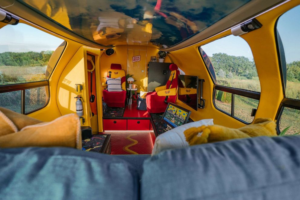 PHOTO: A look at the accommodations in the Oscar Mayer Wienermobile which will be available to book on Airbnb beginning Wednesday July, 24.