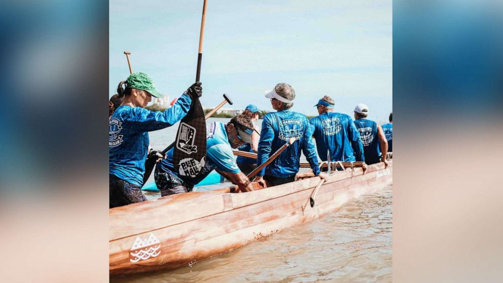 PHOTO: Members of the Hawaiian Canoe Club showed up to help battle the flames in Kula with whatever water and tools they could find.