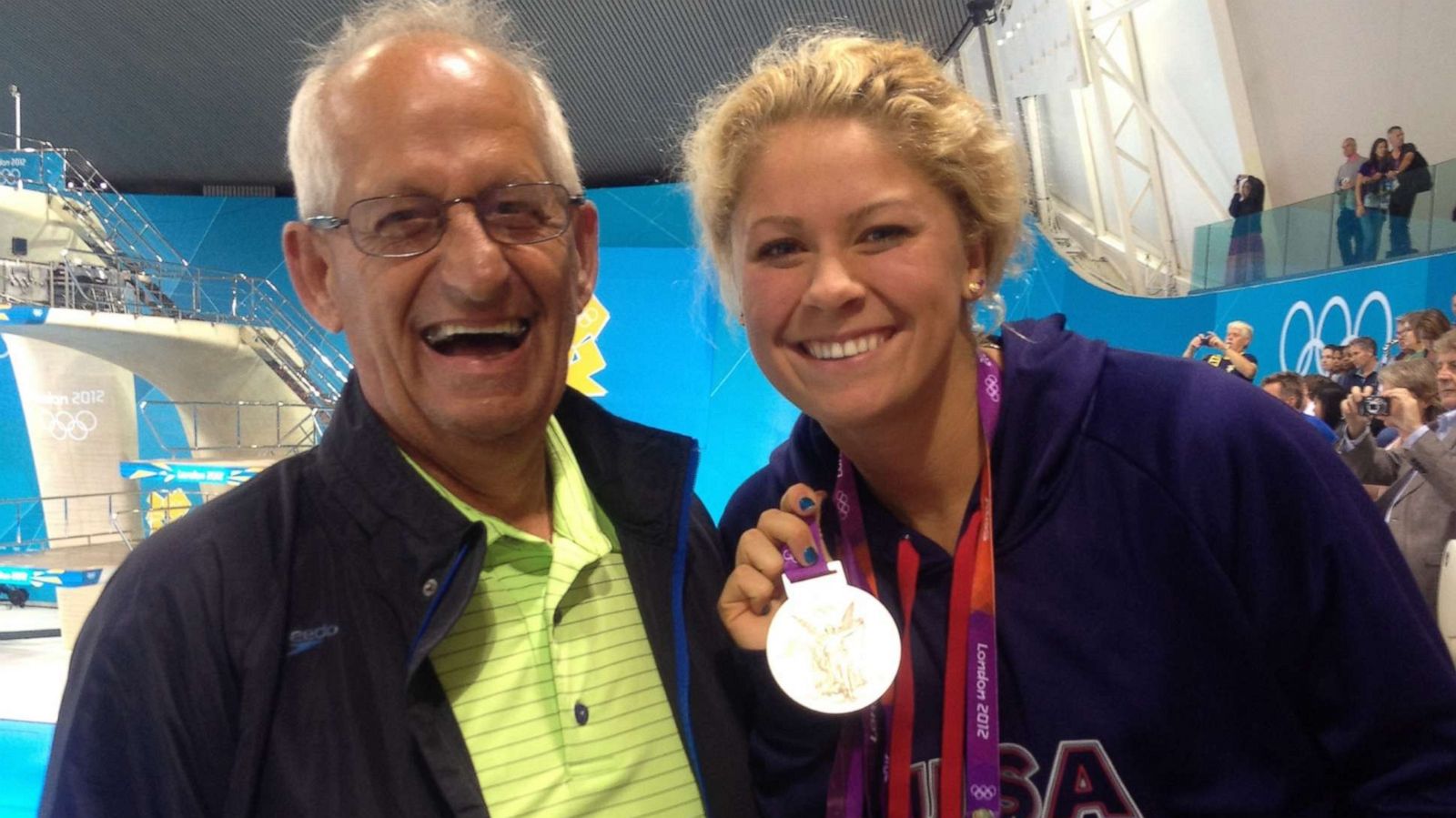 PHOTO: Elizabeth Beisel is completing this historic swim in honor of her father, Ted, who died in July after a battle with pancreatic cancer.