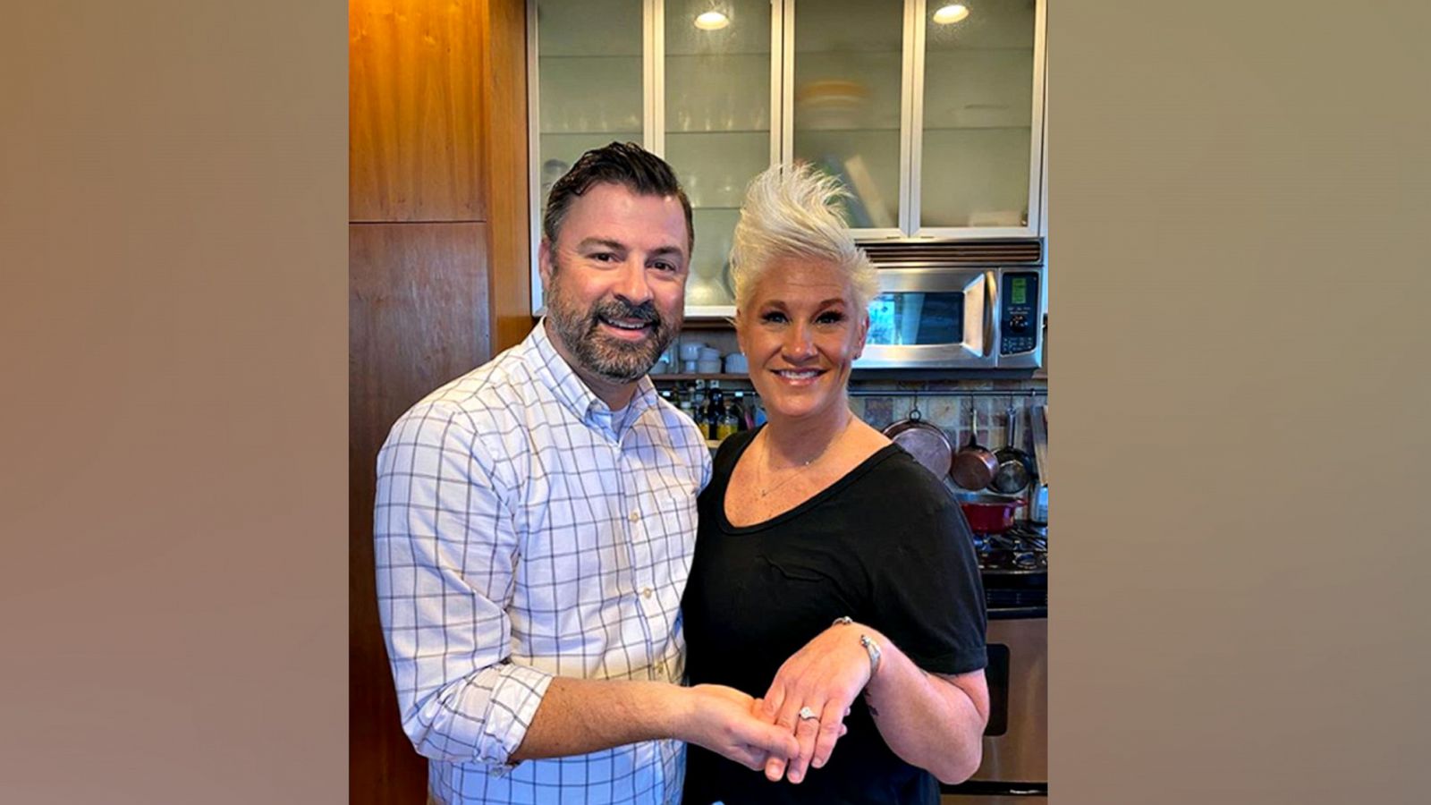 PHOTO: Celebrity chef Anne Burrell announced her engagement to Stuart Claxton on Instagram, April 21, 2020.