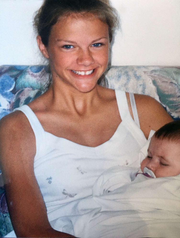 PHOTO: A young Brooklyn Decker holds her newborn cousin in an undated photo.