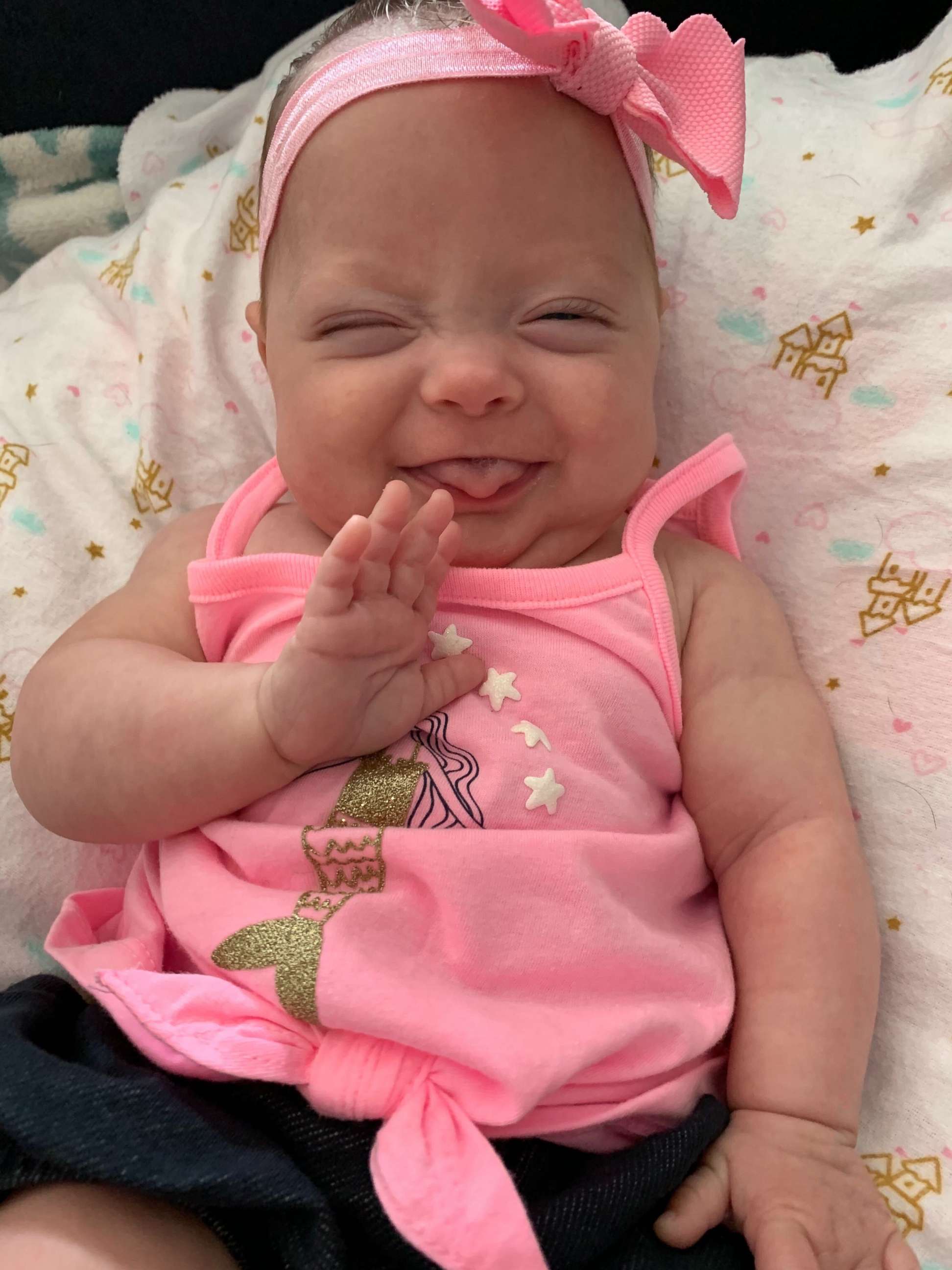 PHOTO: Mikayla Petti was born at 24 weeks weighing 1 pound, 9 ounces on Feb. 15, 2020. She arrived 16 weeks early inside mom and dad Maria and Andrew Petti's vehicle on the way to St. Joseph's emergency room in Bethpage, New York.