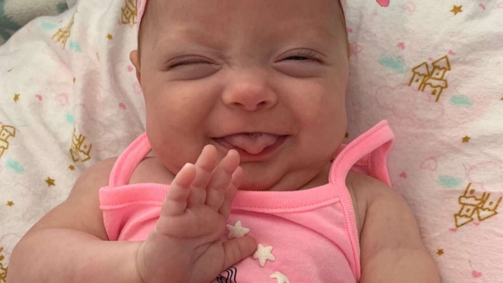 PHOTO: Mikayla Petti was born at 24 weeks weighing 1 pound, 9 ounces on Feb. 15, 2020. She arrived 16 weeks early inside mom and dad Maria and Andrew Petti's vehicle on the way to St. Joseph's emergency room in Bethpage, New York.