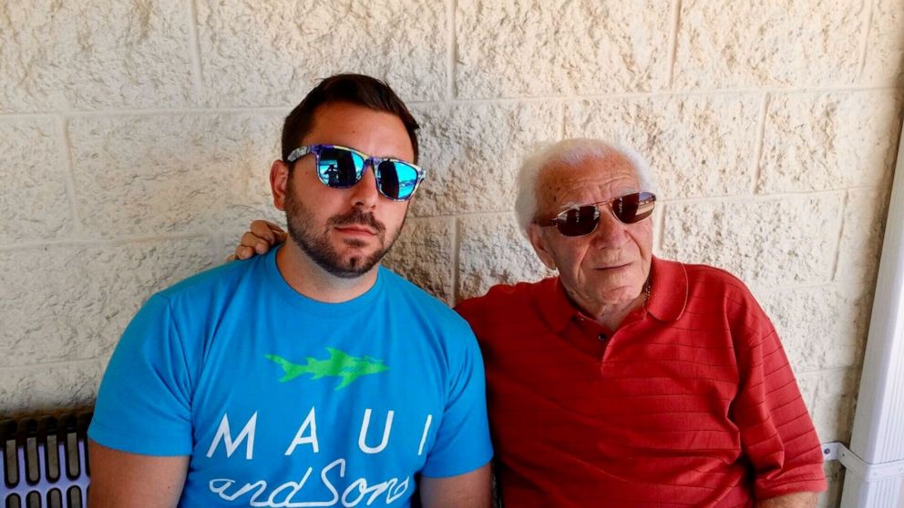 PHOTO: PJ Franovic of N.J. and his grandfather, Peter Zagara, lovingly known as "Pop," pose in an undated image.