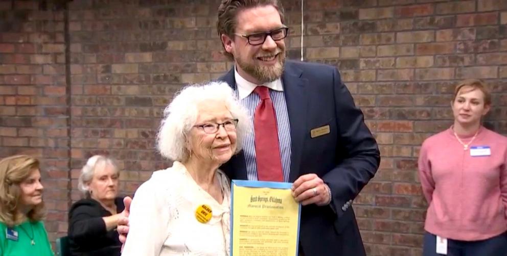 PHOTO: Last week, Mary Lea Forsyth of Sand Springs, Oklahoma, was inducted into Centenarian Chapter of Oklahoma.