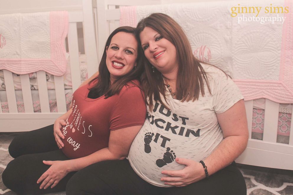 PHOTO: Anna and Renee McInarnay in the nursery.