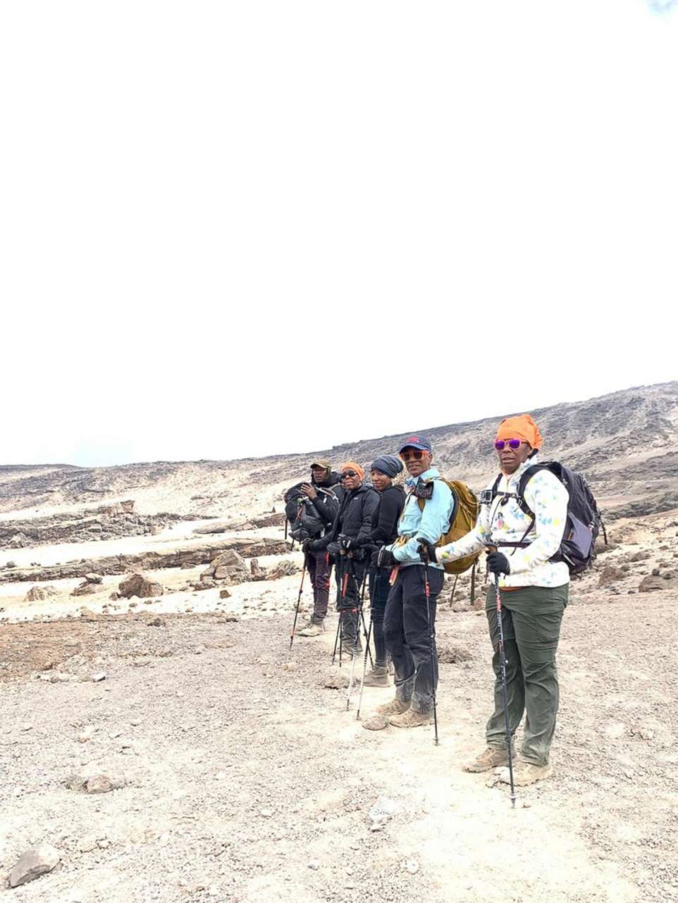 PHOTO: The trek on Mount Kilimanjaro took six days from the Shades of Favor collective's entry point to the summit.