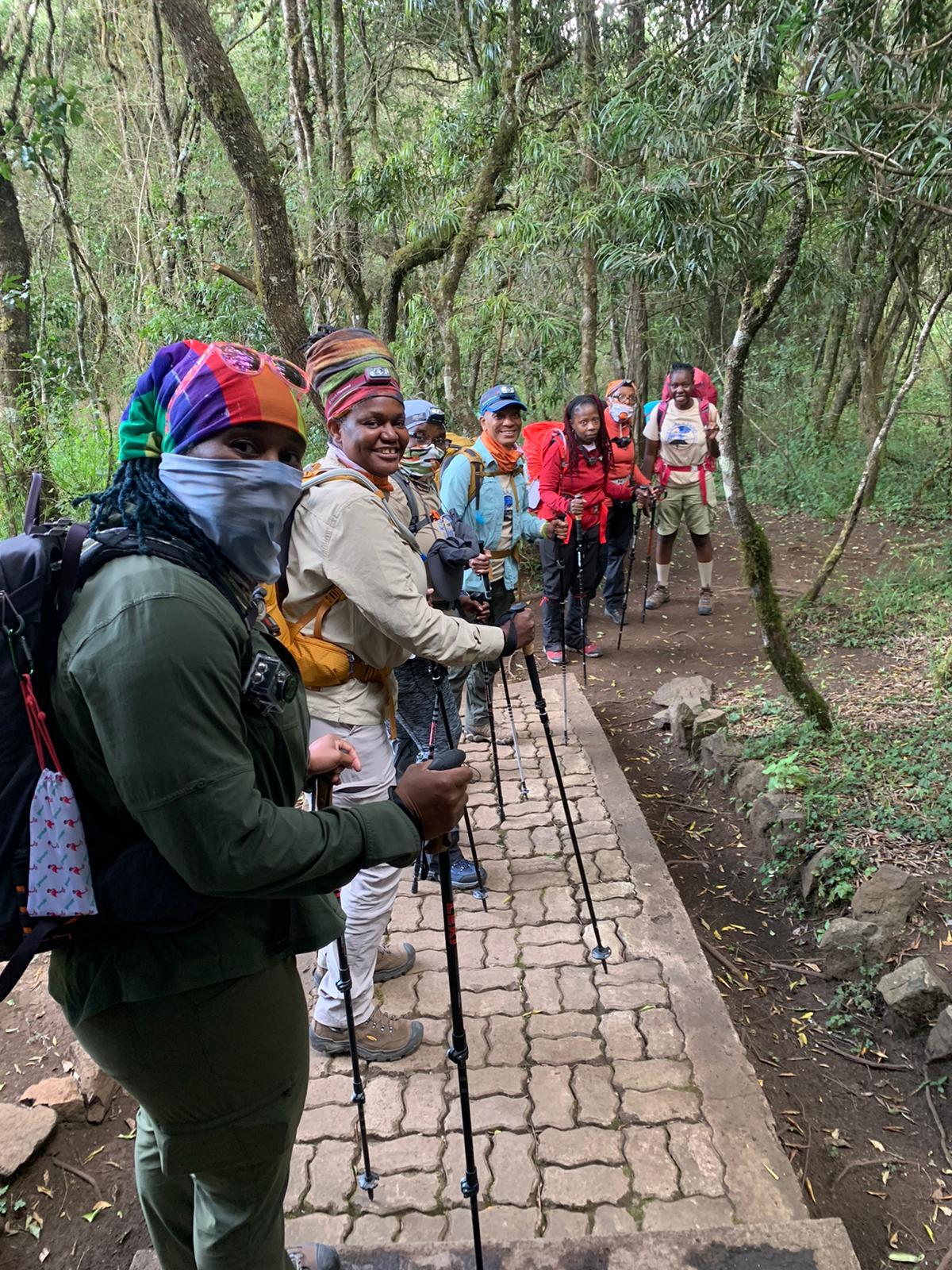 PHOTO: Before the climb officially began, the Shades of Favor group spent four months preparing, knowing that training and gathering gear would be essential to their success.